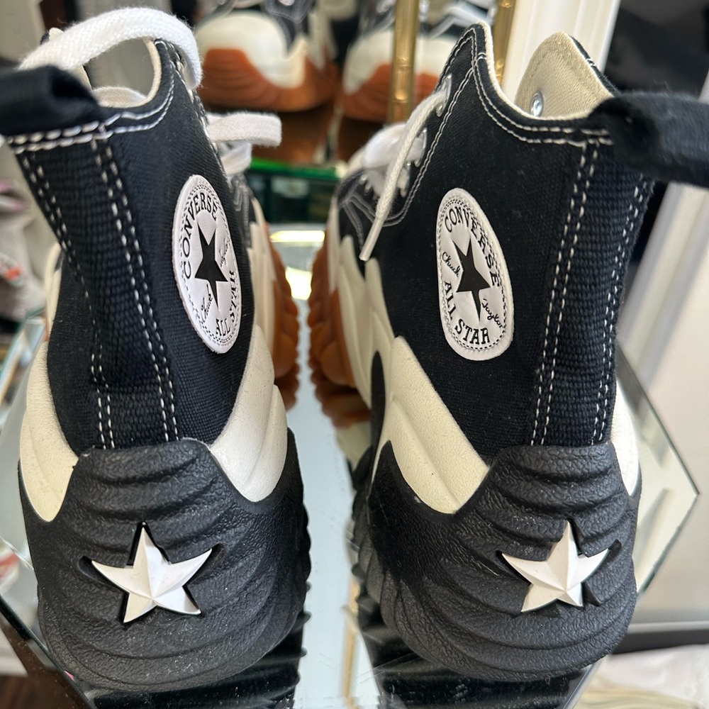 Converse Kids Black and White High-Top Sneakers - Picture 3 of 4